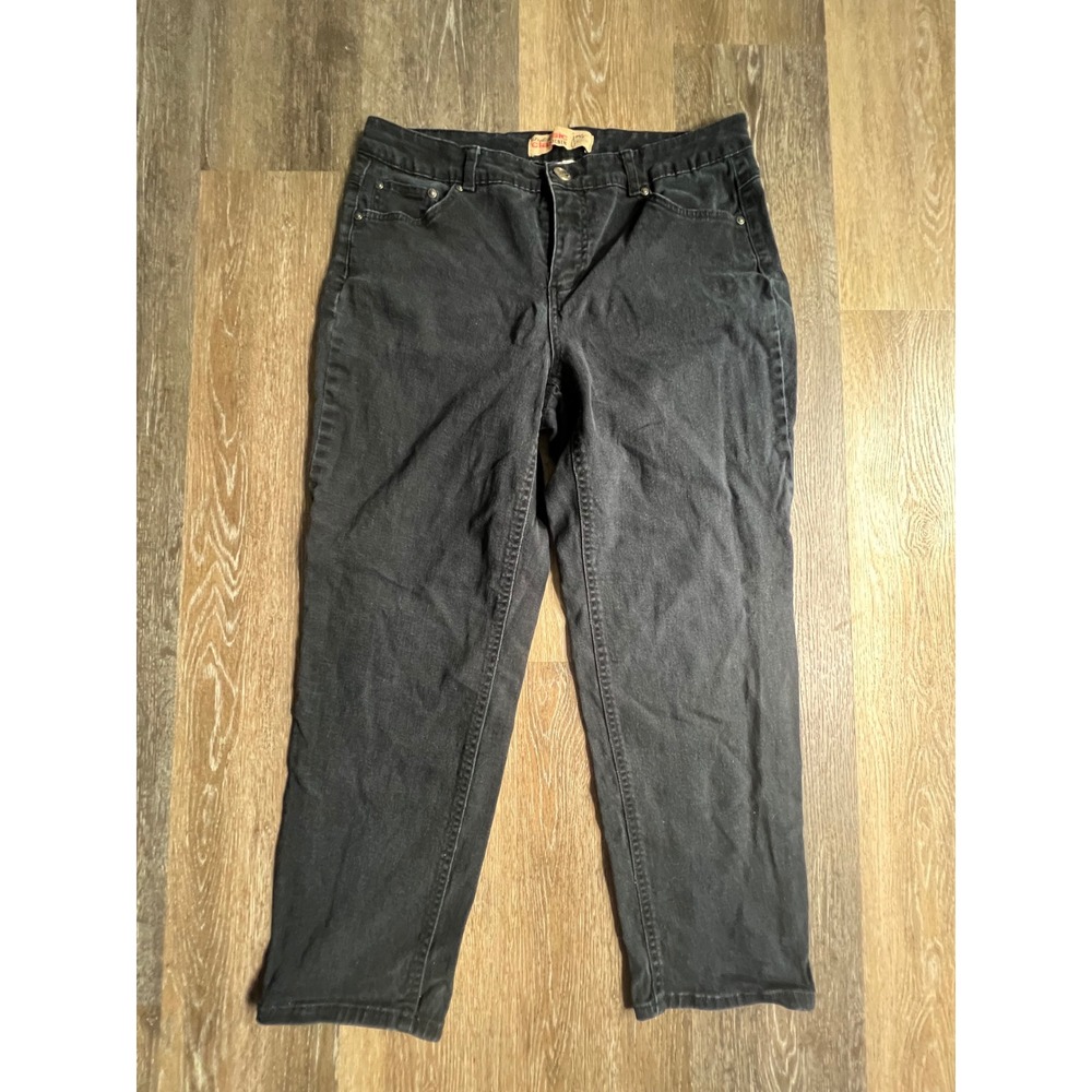 Just My Size Jeans Womens 16W Short Black Stretch Classic Denim JM3959S
